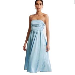 Abercrombie & Fitch Light Blue Strapless Dress